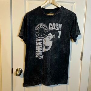 Sun Record Company stone wash Johnny Cash graphic band tee sz XL *EUC*